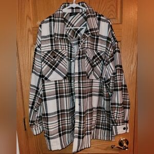 Plaid Button-Up Shirt